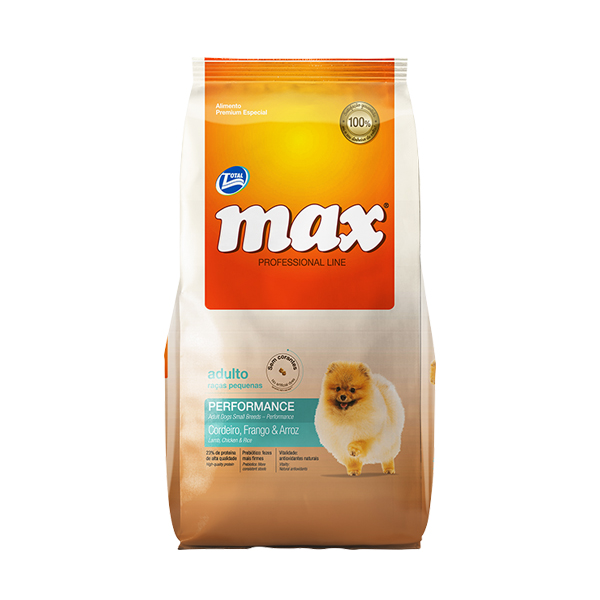 Max Professional Line Adulto Razas Pequeñas Performance Frango & Arroz